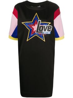 Love Moschino платье-футболка с пайетками