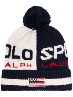 Polo Ralph Lauren шапка бини с помпоном и логотипом