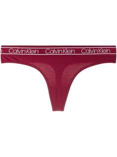 Calvin Klein Underwear трусы-стринги с логотипом на поясе