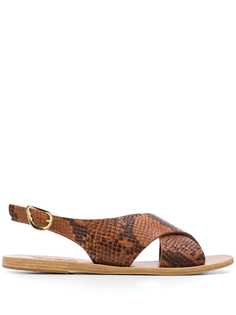 Ancient Greek Sandals сандалии Maria с тиснением под змеиную кожу