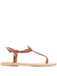 Ancient Greek Sandals сандалии Lito с тиснением под змеиную кожу