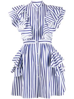 MSGM платье с оборками в полоску
