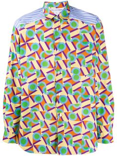 Comme Des Garçons Shirt рубашка с геометричным принтом