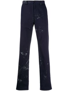 Maison Margiela брюки с эффектом разбрызганной краски