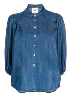 Semicouture джинсовая рубашка с рукавами три четверти