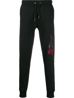 Philipp Plein спортивные брюки с нашивкой Tiger