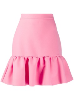 MSGM юбка мини с завышенной талией и баской