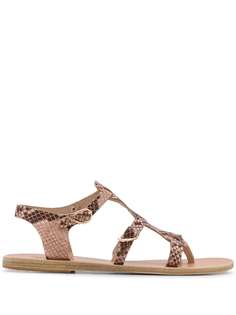Ancient Greek Sandals сандалии Grace Kelly с тиснением под змеиную кожу