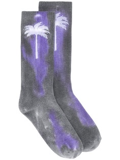 Palm Angels носки вязки интарсия с принтом