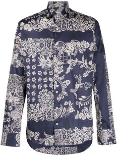 Etro рубашка с принтом