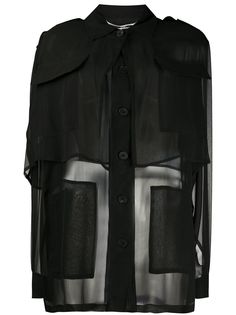McQ Alexander McQueen многослойная прозрачная рубашка