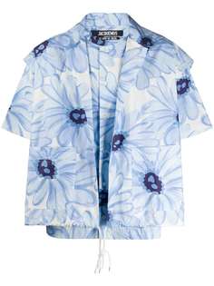 Jacquemus рубашка Jean с цветочным принтом и кулиской