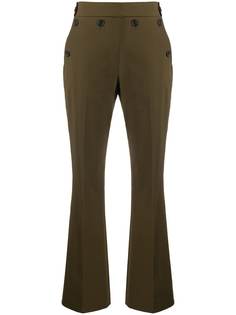 Helmut Lang брюки со складками и декоративными пуговицами