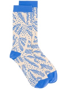 Henrik Vibskov трикотажные носки с цветочным узором