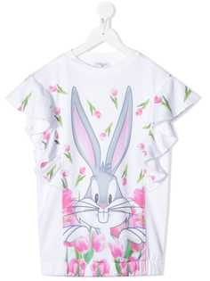 Monnalisa платье-футболка с принтом Bugs Bunny