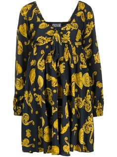 Versace Jeans Couture расклешенное платье с принтом Baroque