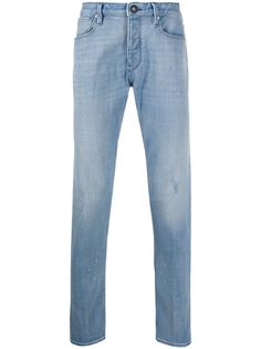 Emporio Armani джинсы прямого кроя с эффектом потертости