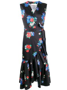 Tory Burch платье с запахом и цветочным принтом