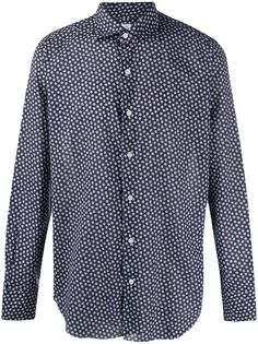 Finamore 1925 Napoli рубашка с цветочной вышивкой