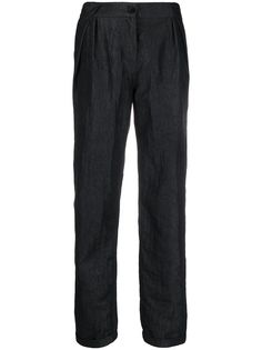 Emporio Armani брюки с завышенной талией и жатым эффектом