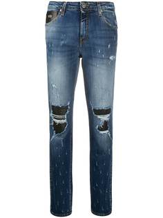 John Richmond джинсы прямого кроя с эффектом потертости