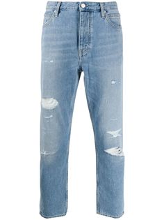 Calvin Klein Jeans укороченные джинсы с эффектом потертости