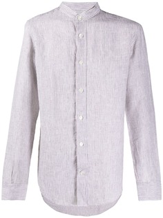 Eleventy рубашка без воротника в полоску