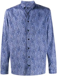 Etro рубашка с узором пейсли