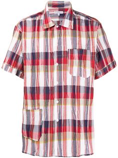Engineered Garments клетчатая рубашка с короткими рукавами