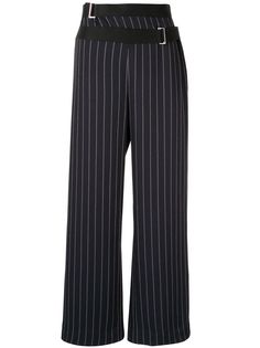 Dion Lee брюки широкого кроя в тонкую полоску