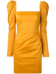Manning Cartell платье со структурированными плечами и квадратным вырезом