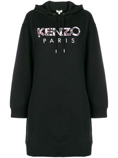 Kenzo платье-толстовка с вышитым логотипом
