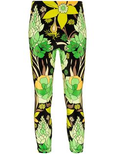 Fendi укороченные легинсы с цветочным принтом