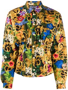 Versace Jeans Couture рубашка с цветочным принтом