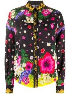 Versace Jeans Couture рубашка с цветочным принтом