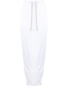 Rick Owens DRKSHDW юбка с драпировкой спереди и кулиской