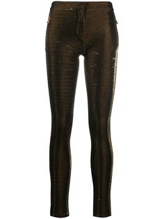 Roberto Cavalli metallic skinny trousers