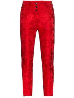 Ann Demeulemeester жаккардовые брюки кроя слим