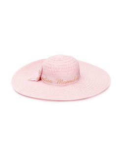 Monnalisa шляпа с лентой и логотипом