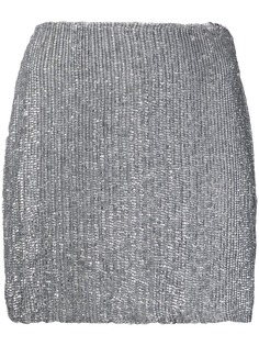 Retrofete юбка мини с пайетками металлик