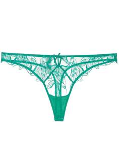 Fleur Du Mal Lily embroidery thong