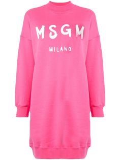 MSGM платье-свитер с логотипом