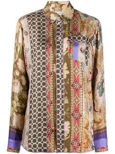 Pierre-Louis Mascia mixed-print silk shirt