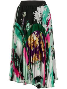 Twin-Set плиссированная юбка с цветочным принтом