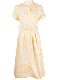 Rebecca Vallance платье-рубашка с поясом и цветочным принтом