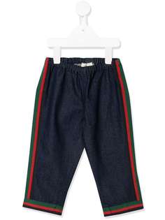 Gucci Kids side stripe jeans