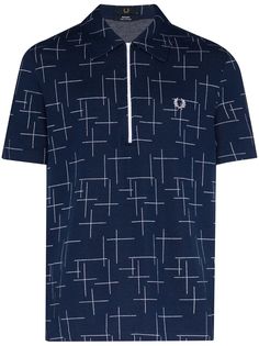 Fred Perry рубашка Cross Hatch с логотипом