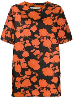 MarquesAlmeida платье-футболка с цветочным принтом