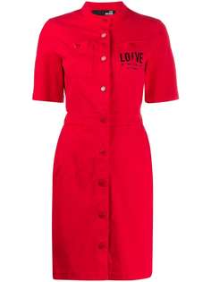 Love Moschino платье-рубашка с логотипом
