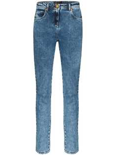Versace джинсы скинии с эффектом потертости